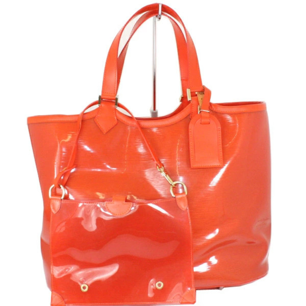 LOUIS VUITTON Epi Plage Lagoon Bay Beach Bag Vinyl Tote Orange
